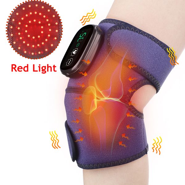 Массагеры для ног Электрическая коленная подушка массаж нагревательный терапия красная легкая терапия для суставов для локтя на плече.