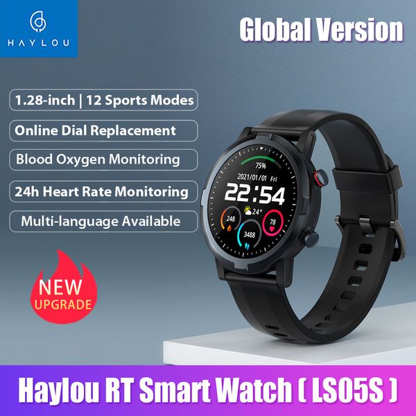 2021 mais recente YouPin Haylou RT LS05S Smart Watch Sports Sports Coração Monitor IP68 Haylou LS05S Smartwatch para iOS Android