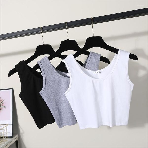 Tanques femininos de verão Summer Vintage White Crots Tops Mulheres Mulheres Black Punk Tanque Sexy Top Tampa de Streetwear Coreano Coloque Maninho Manutenado Casual Casual