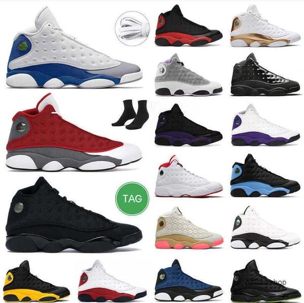 XIII 13 13s Hyper Royal French Blue Linen Island Green Obsidian Bred Midnight Navy Black Cat Del Sol Barons Gym Red Flint scarpe da uomo da donna Taglia 5 5.5 6.5 7.5 8.5 9.5 10.5 11.5 12.5