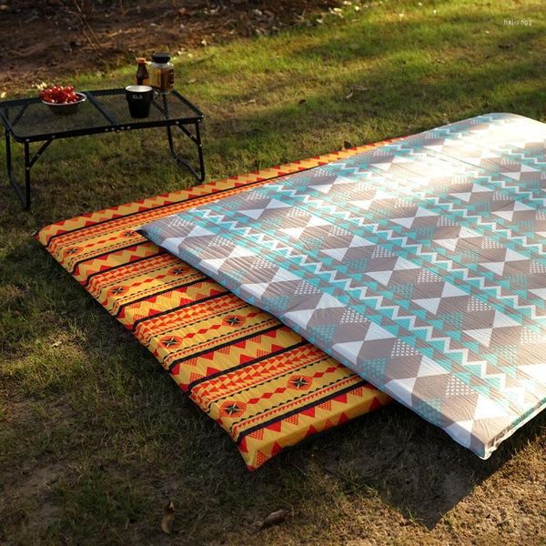 Almofadas ao ar livre estilo étnico automático almofada inflável automática tats de camping colchão de cama