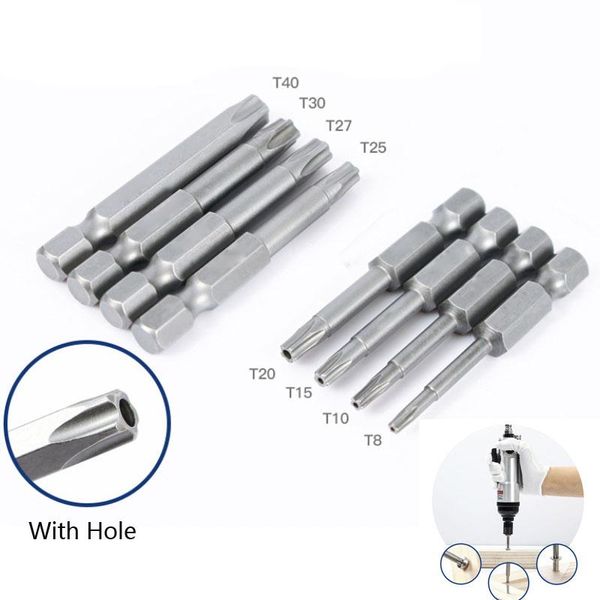 Ручные инструменты 1pcs 50 мм Torx Magnetic Overdriver Bit Set S2 сталь 1/4 дюйма 6,35 мм шестнадцатеричной хвостовики.