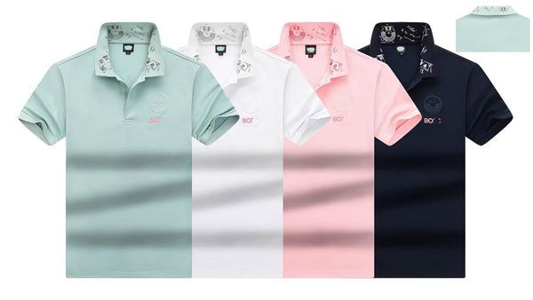 Polos maschile Designer Summer's Summer T-shirt Fashion Printing Classico Tannocchia Casualmente Casualmente a maniche corte Maglietta in cotone Polo a 4 colori