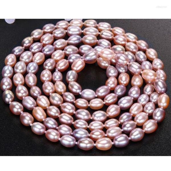 Catene Enorme South Sea 13-14mm Collana di perle multicolore lavanda rosa 38