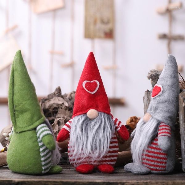 Decorazioni natalizie 3 colori Gnomo fatto a mano Babbo Natale Figurine Ornamento Regali per decorazioni natalizie