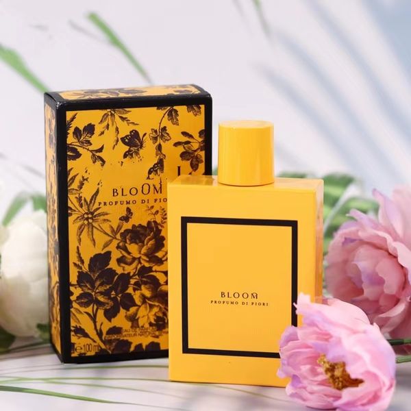 Perfume de Designer para Mulheres Amarelo Fragrância Floral Bloom Propumo Di Fiori 100ml Bom cheiro De muito tempo deixando a fragrância do corpo da flor Fast Ship