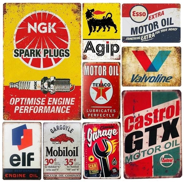 Vintage Garage Regeln Metall Zinnschilder Gasöl bar rustikaler Stift up Poster Plaque Pub Wanddekoration Schlafzimmer Hausdekoration Eisenmalerei Personalisierte Kunstdekoration 30x20 cm W01