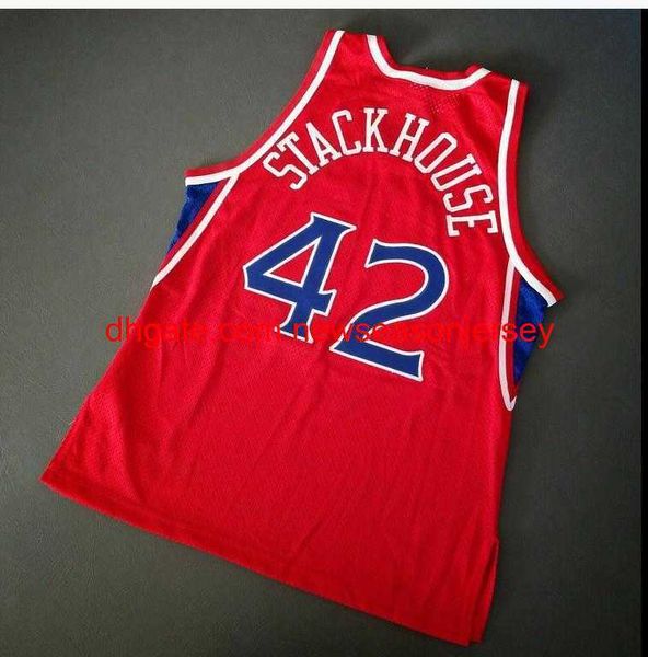 Vintage Jerry Stackhouse Champion College Basketball Jersey Custom Qualquer Nome Número Jersey