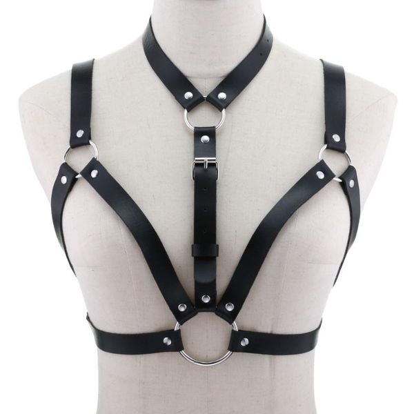 Gürtel Punk PU Korsett Bund Brustgurt Kragen Ein Sexy Body Harness Sling BH Gürtel Europa und Amerika