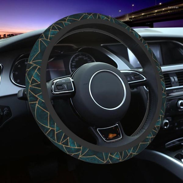 O volante do volante tampa de pedra profunda de pedra geométrica de pedra geométrica da cobertura de carros automáticos geometria anti-deslizamento universal para sedan