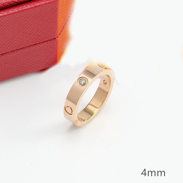 Banda de amor de luxo clássica Ring moda mulher anéis de casamento Carti Jóias de designer de alta qualidade xk1d