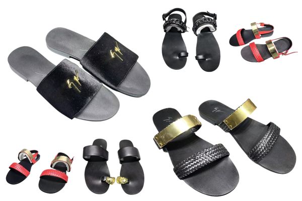 Designer mulheres sandália de couro verão homem plana deslizante tira de couro formal fivela sapato acolchoado bombas respiráveis praia flip flops preço de atacado com tamanho da caixa 35-46