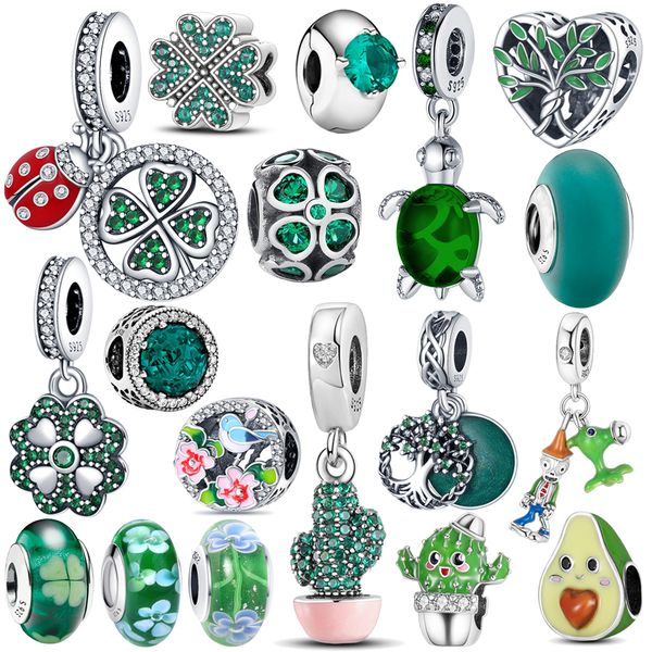 925 Silver Fit Pandora Original Charms Diy подвесные женские браслеты бусинки Ожерелье