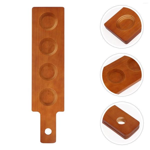 Kopjes Schotels Flight Tray S Board Serveren Bier Proeverij Houder Paddle Sampler Hout Whisky Tequila Cup Rack Houten Opslag Bar