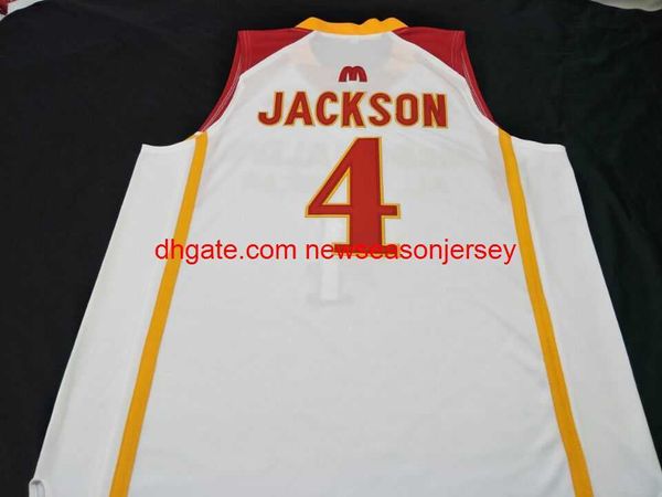 Raro MCDONALD S ALL AMERICAN #4 Jackson College Basketball Jersey personalizado com qualquer número de nome