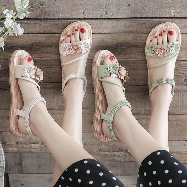Sandalen Schuhe Frauen Hausschuhe Weibliche 2023 Sommer frauen Mädchen Flache Sandales Femmes Alias