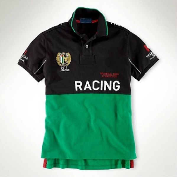 2023 Высококачественные гоночные версии Polos Racing версии мужская рубашка Polos сплошной футболка с коротким рукавом азиатский размер S-5XL