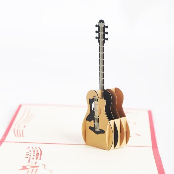 UPS 3D Pop Up Guitar Greeting открыты для вечеринки по случаю вечеринки по случаю вечеринки по случаю дня рождения