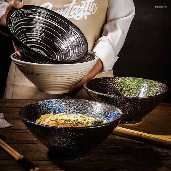 BOILS JAPOLES JAPONESA CERAMIC TABLEWARE CRIATIVA RAMEN SOPA SOPE RESTAURANTE Home Bowl Bowl Kitchen Dinnerware 7/8/9 polegadas