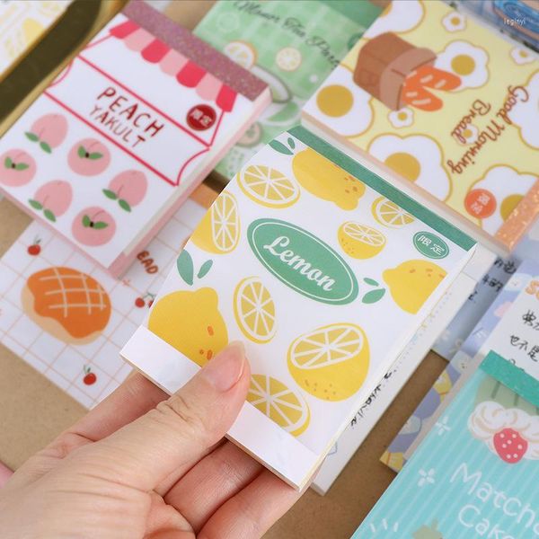 Yisuremia 90 folhas kawaii sweet frutas memorando blocos note diário de notebook de papel decorativo material diy paperlaria school papelaria