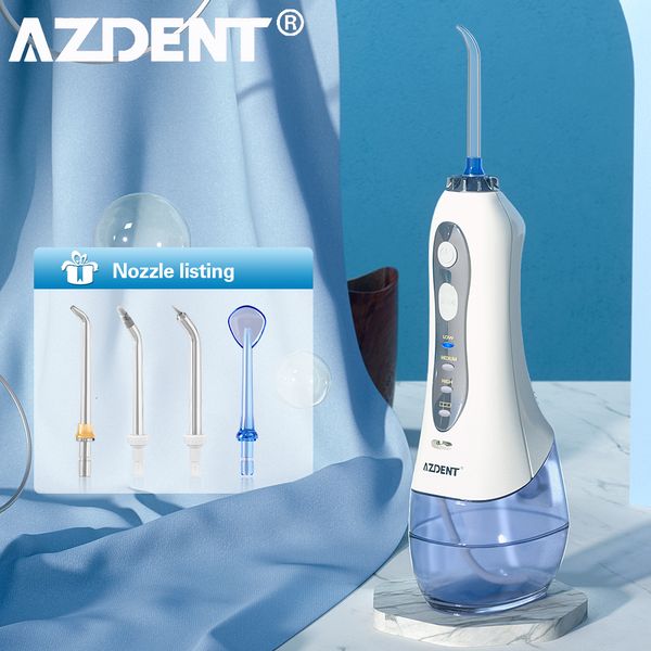 Altro Igiene orale AZDENT HF-5HF-6 Irrigatore orale Acqua portatile Flosser dentale USB ricaricabile Getto d'acqua Filo interdentale Stuzzicadenti 5 Punta a getto Serbatoio dell'acqua 230313