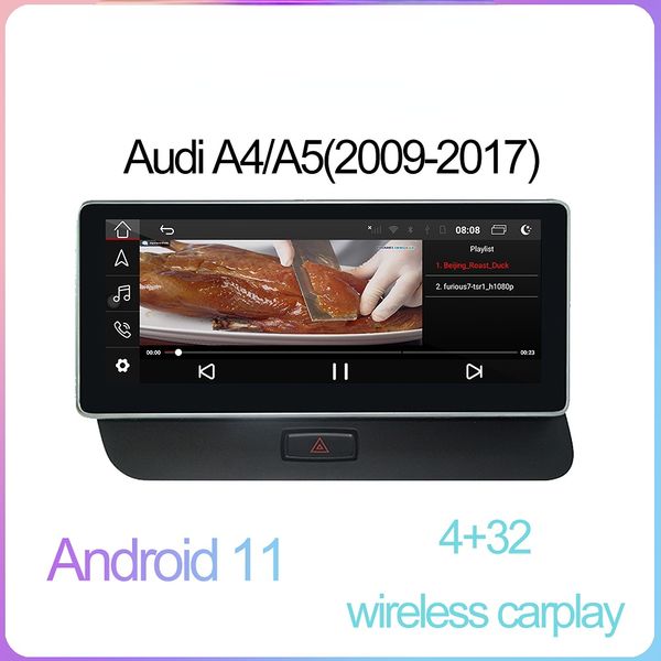 Autoradio Player Android Stereo Car DVD MultiMedia беспроводной CarPlay GSP WiFi Bluetooth USB 4G для Audi A4/S4/A5/S5/Q5/SQ5 MMI 3G