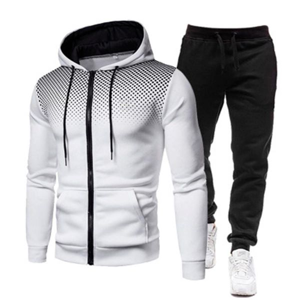 Männer Trainingsanzüge Langarm Hosen Chinesischen Stil Herbst Winter Trend Jacke Lässige Mode Mit Kapuze Anzug Sweatshirt Hosen Sportwear Homme