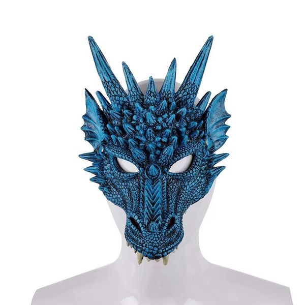 Партийные маски анимация животных готические панк HD маски Halloween Game Props Toys Accessy Game Dragon Mask Complay Cartoon 3D версии 230313