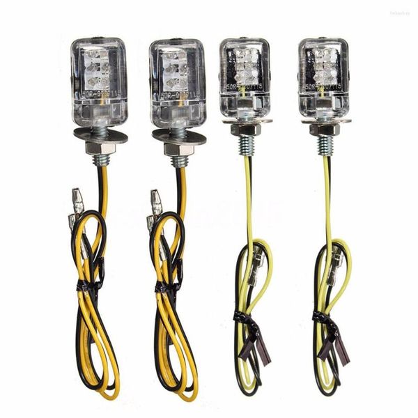 Faróis 4pcs/conjunto parafuso de 6 mm 6 Motocicleta LED Indicador indicador de sinal de luz Luz Mini Blinker de moto de lâmpada de lâmpada de lâmpada