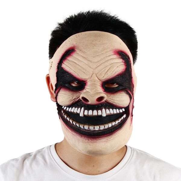 Partymasken Horror Half Face Bleeding Headgear Walking Dead Spike Tooth Zombie-Maske Phantom House Site Setting Requisiten Halloween-Maske 230313