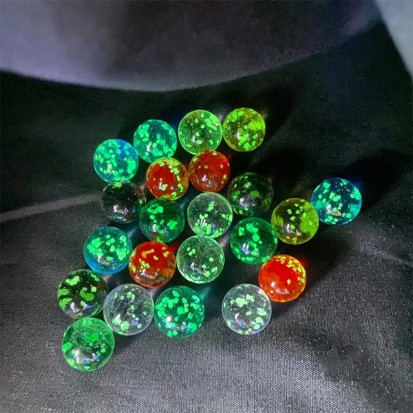 Luminous Glass Balls Kids Toys 12mm Cream Game Game Máquina de Pinball Machine Gado Pequenos Madeira Pat Toy Beads