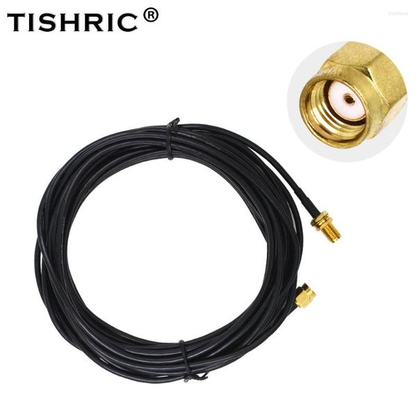 Cabos de computador 10pcs TSIHRIC 6M Adaptador Wi Fi Placa de Rede SMA Cabo Antena Wifi RG174 Cobre Puro Masculino para Extensão Feminina