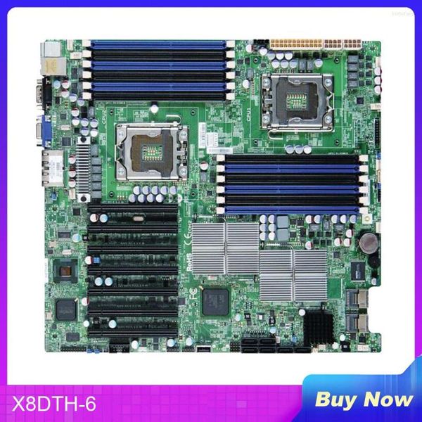 Motherboards X8DTH-6 für Supermicro Dual IOH36 SASII Xeon PC Board 5600/5500 Serie DDR3 Broadcom 2008 8-Port 6 Gb/s SAS Controller