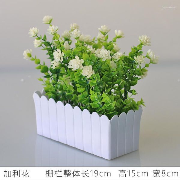 Flores decorativas imitação flor plástico eucalipto petúnia jardim mede falso terno