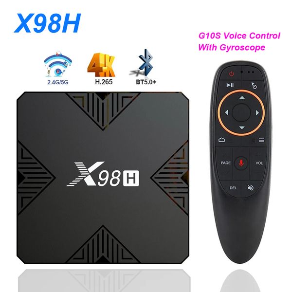 X98H Android 12.0 Smart TV Box 4GB 32G AllWinner H618 TVBox WiFi6 2.4G 5G 4K Player Player Voice Voice Smartv Set Top Box Top Box Caixa