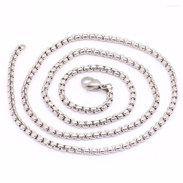 Цепочки модное распределение 3 мм ожерелье в ширину 3 мм 316 л. Оптовые аксессуары из нержавеющей стали 60 см 60 см.