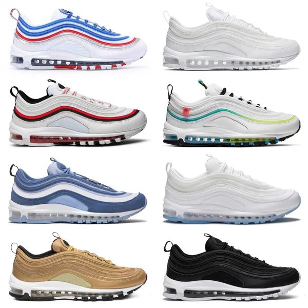 2023 Designer masculino 97S Mens Casual Sports Sapatos Vaporos Tripla Branco Black Golf NRG Lucky and Good MSCHF X Inri Jesus Jesus Celestial Mulher Sneakers S6