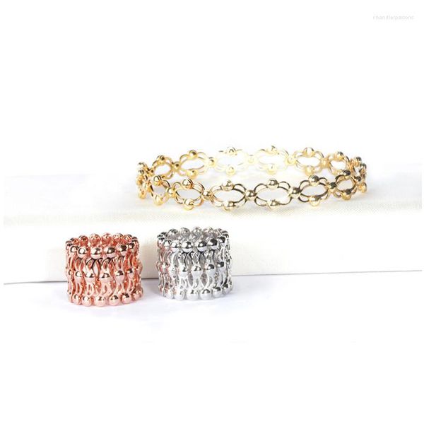 Anelli a cluster 925 Sterling Silver Stile femmina Anello di magia creativa multi-cambio in bracciale femminile