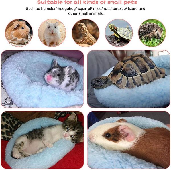 Pequeno Animal Supplies Hamster Bed Hedgehog Round Velvet Pad almofada para dormir para animais Acessórios de ninhos de casas