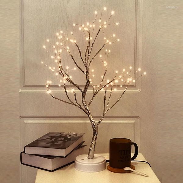 Luci notturne Cartolina di Natale Luce per albero Filo di rame Fuoco Usato Festa di nozze Decorazione domestica USB Firefly Anime