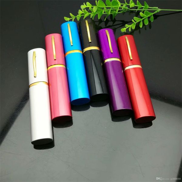 Nargile çok renkli mini taşınabilir kalem tipi sigara cam bonglar yağ brülör boruları su boruları