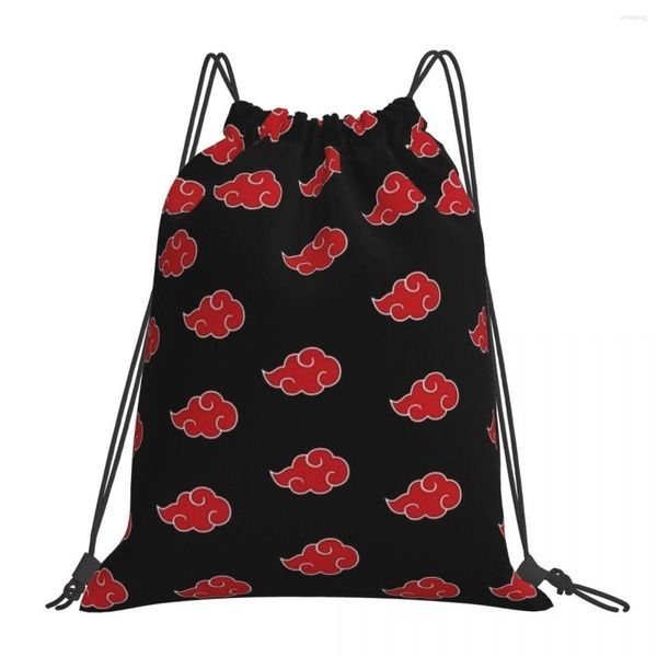 Einkaufstaschen Red Cloud Tragbarer Wanderrucksack mit Kordelzug, Reitrucksack, Fitnessstudio, Kleidung, Aufbewahrungsrucksäcke