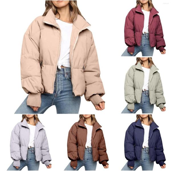 Jackets femininos Mulheres Capuz quente Capuz quente Botão de cor sólida Casacos de maternidade Os coletes curtos para casaco que cobre os quadris