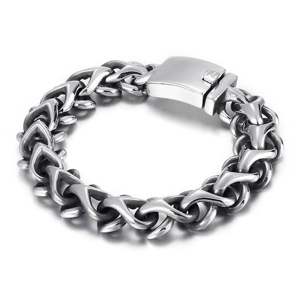 16mm homens 316l Aço inoxidável Bike Bike Link Chain Bracelet