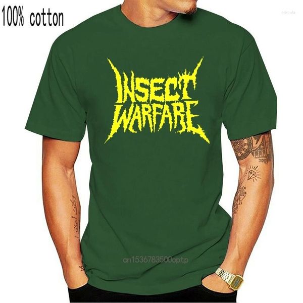 Magliette da uomo INSECT WARFARE Maglietta con logo giallo Nasum Phobia SOB Maglietta stampata personalizzata Hip Hop Funny Tee Mens