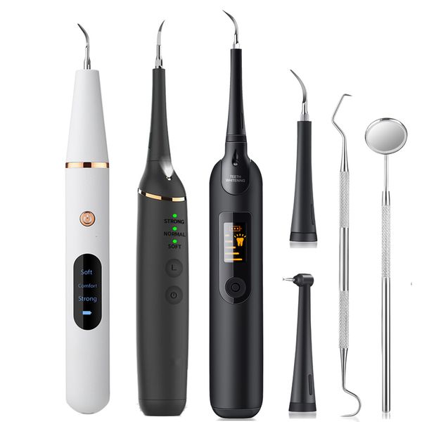 Outros dentes de higiene oral de dentes elétricos Kit de clareamento Dental Scaler com espelho bucal Cuidados orais para dentes Tartar Cálculo manchas Remover dentes Limpador 230313