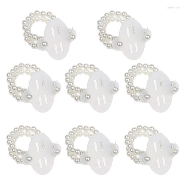 Copricapo X7YC 8x Elastic Pearl Wristband Wristlet Corsage Accessori per decorazioni fai da te fatti a mano per la festa in spiaggia della sposa