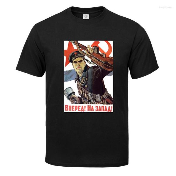 Erkekler Tişörtleri Sovyet Kırmızı Ordu Askerleri Vasily Shukshin Rus Gömlek Pamuk Tshirt O boyunduruk kısa komik erkekler erkekler Tees