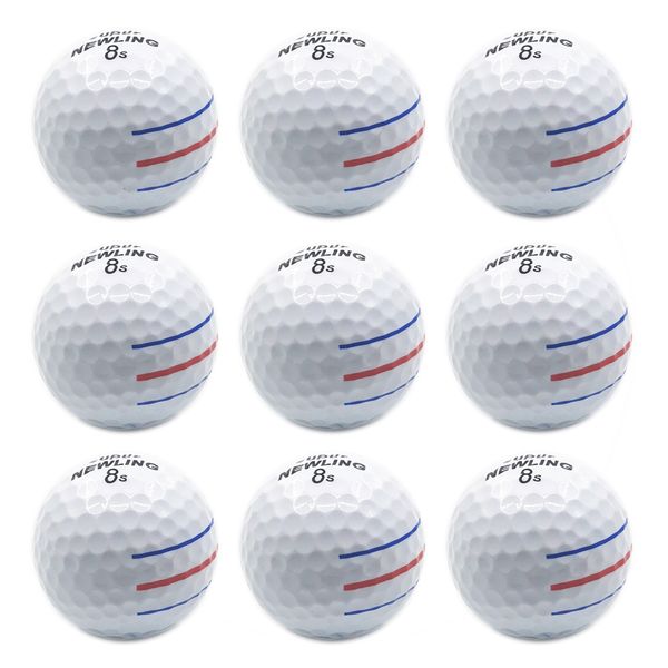 Bolf Balls 12 PCS Golf Balls 3 Цветные линии AIM Super Long Distance 3-PieceLayer Ball для профессиональной конкурентной игры бренд 230313