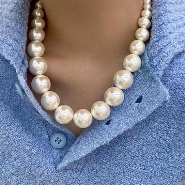 Catene Lovelink Fashion irregolare Collana di perle di perle di perle classico Classico French in stile francese Pearle corte a catena corta Donne Fine Accessorio